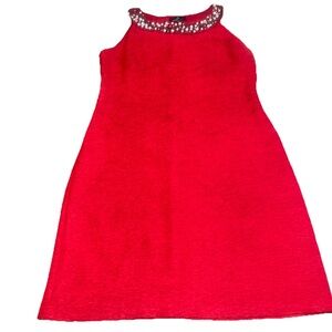 Ronni Nicole Red A-Line Halter Mini Dress